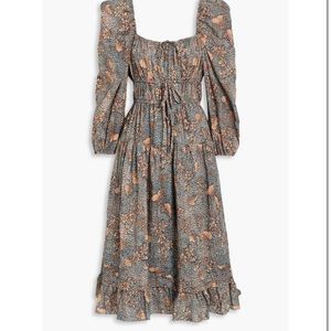 Ulla Johnson Isla Gathered Cotton Poplin Dress
